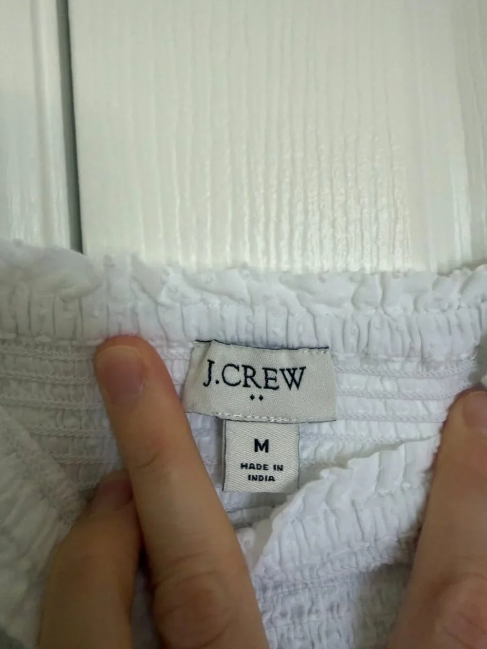 J.Crew White Midi Dress | Ruffle Straps | Size M